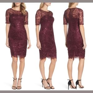 NWT $179 Adrianna Papell Sequin Embellished Sheath Dress [PETITE SZ‎ 8P ]